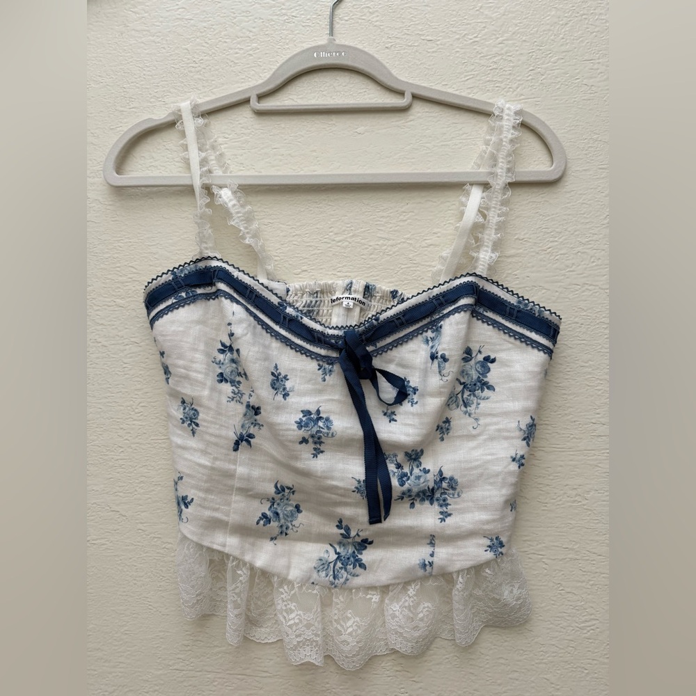 Reformation Paola Linen Top